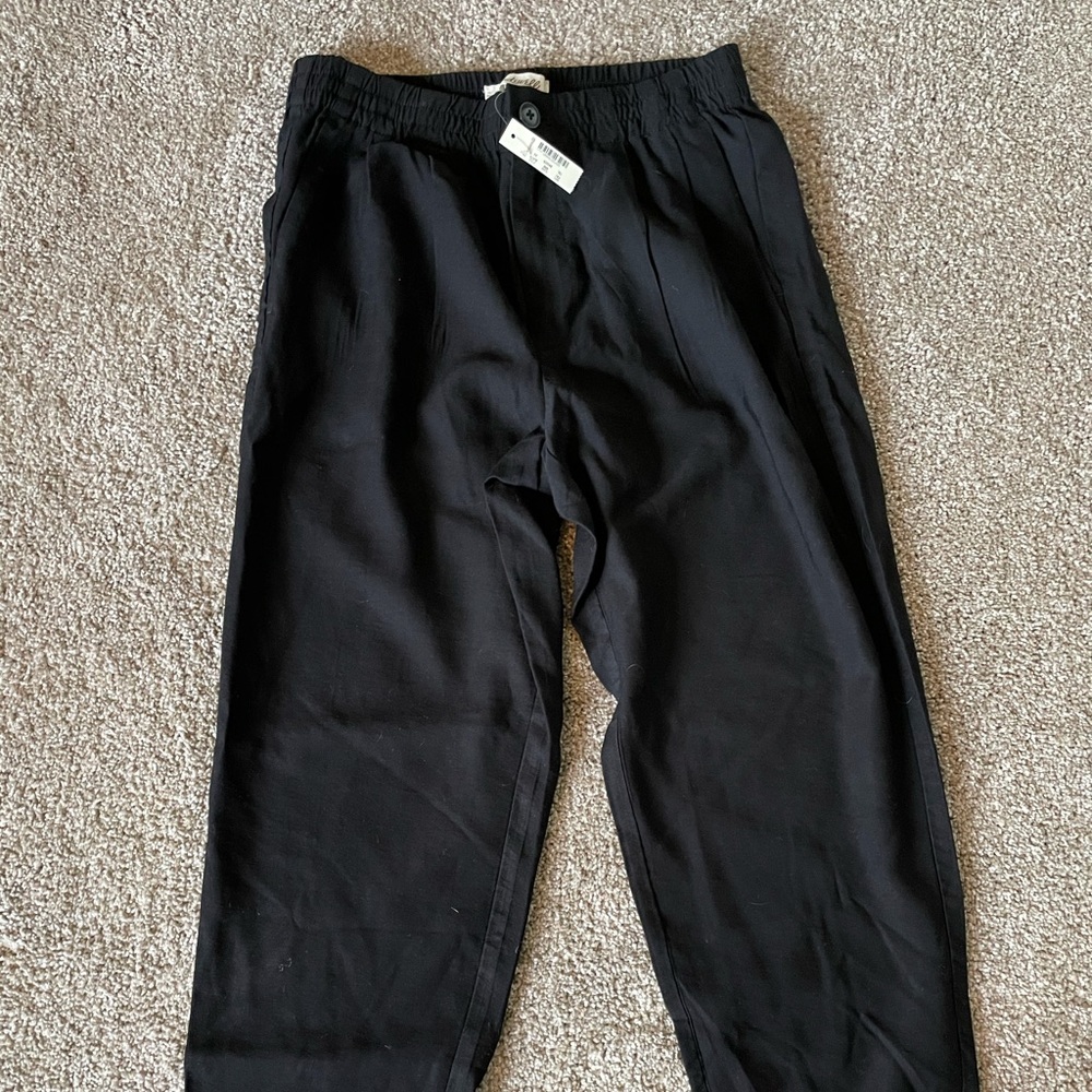 Madewell Drapey Track Trousers AJ479 Black XS